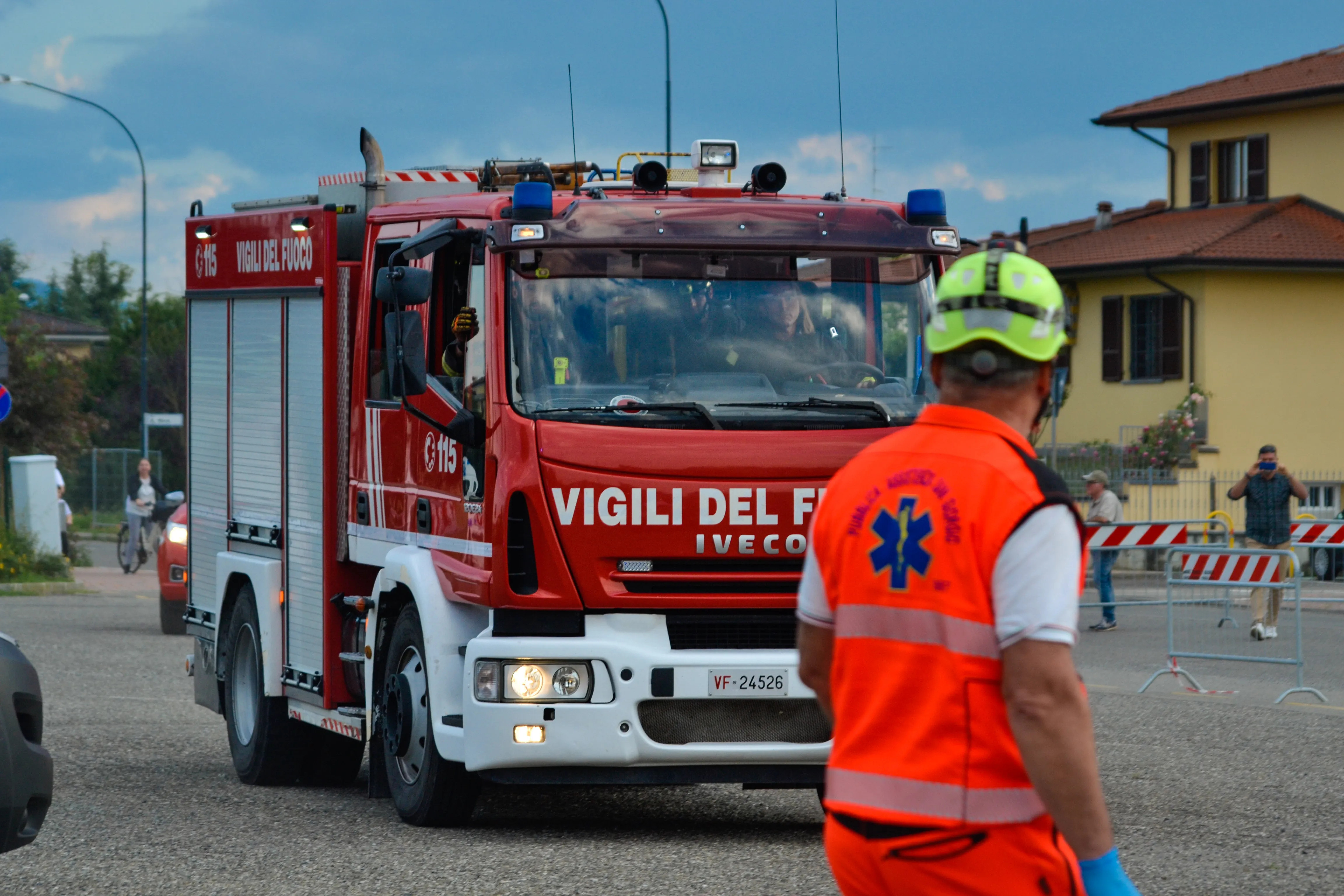 Volontari della Pubblica Assistenza San Giorgio in servizio