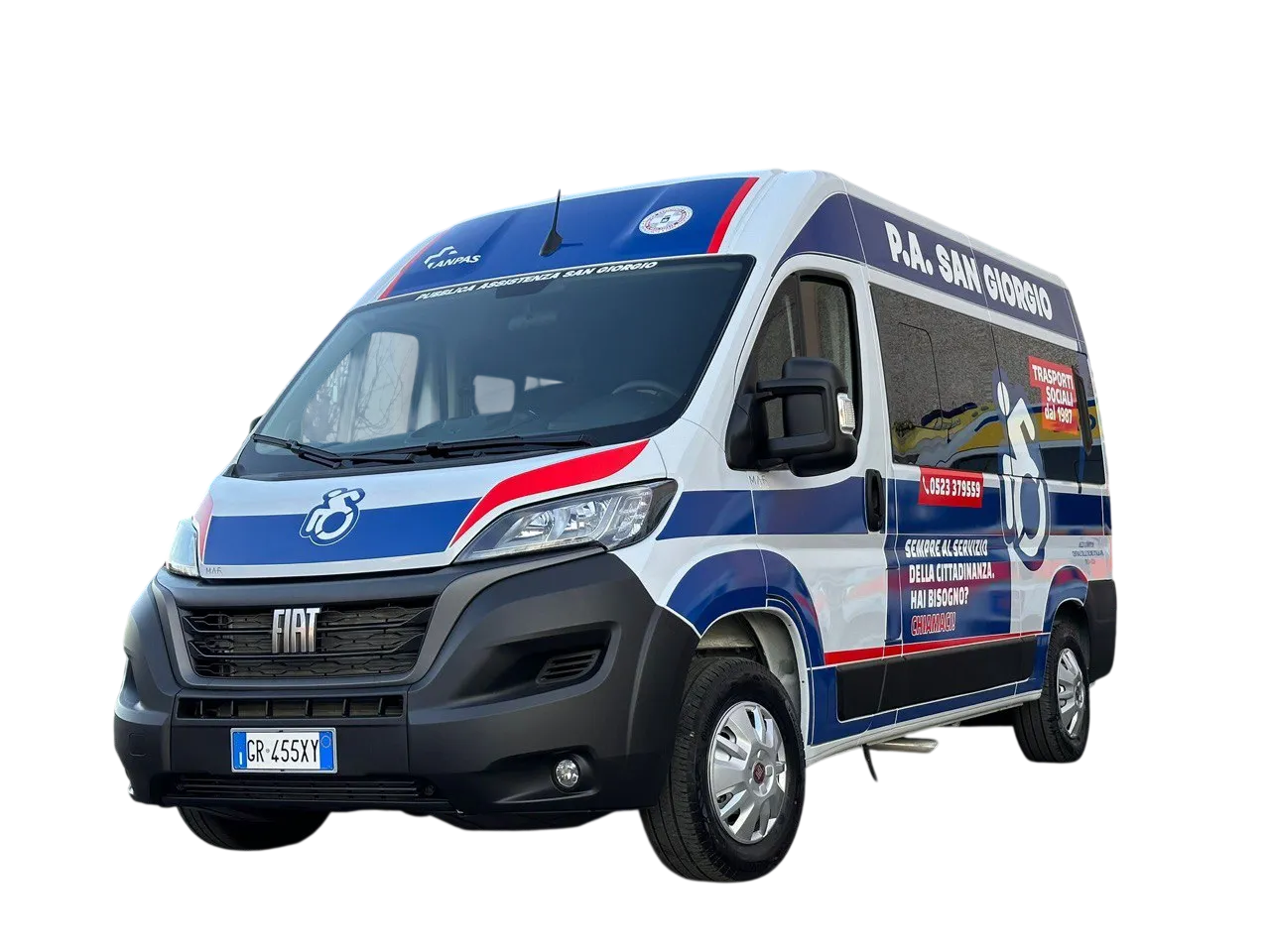 Pulmino dei trasporti sociali PASangiorgio
